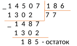 Пример деления столбиком 31