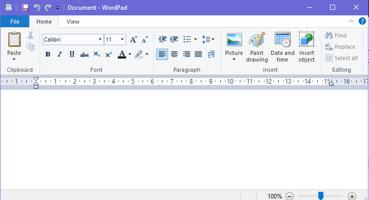 Текстовый процессор WordPad